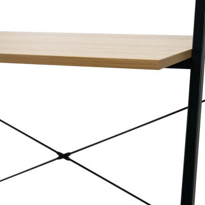 Escritorio Metálico con Estantería Organizadora de Madera Oyam 142x84x46cm 7house Escritorios 5
