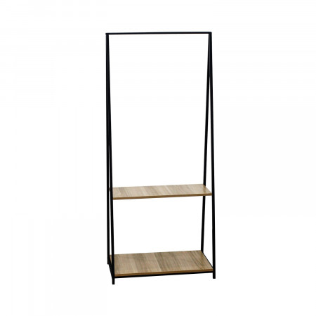 Perchero de Barra Metálico Triangular con 2 Baldas Osto 150x64x40cm 7house Percheros y Zapateros 1
