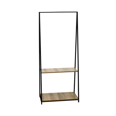 Perchero de Barra Metálico Triangular con 2 Baldas Osto 150x64x40cm 7house Percheros y Zapateros 1