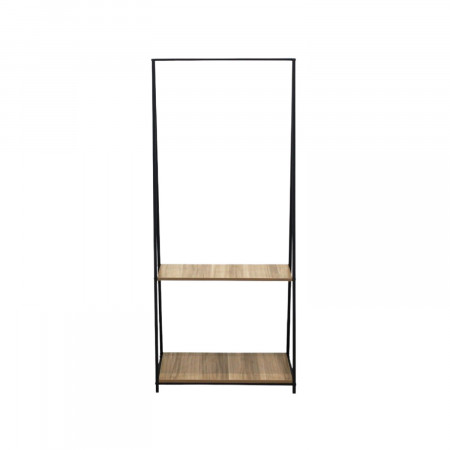 Perchero de Barra Metálico Triangular con 2 Baldas Osto 150x64x40cm 7house Percheros y Zapateros 2