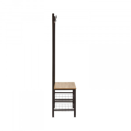 Perchero Metálico con 4 Colgadores y 3 Baldas de Madera Viem 175x60x40cm 7house Percheros y Zapateros 3 Perchero Metálico con 4 Colgadores y 3 Baldas de Madera Viem 175x60x40cm 7house Percheros y Zapateros 3