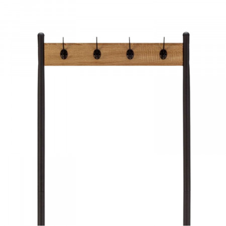Perchero Metálico con 4 Colgadores y 3 Baldas de Madera Viem 175x60x40cm 7house Percheros y Zapateros 4 Perchero Metálico con 4 Colgadores y 3 Baldas de Madera Viem 175x60x40cm 7house Percheros y Zapateros 4
