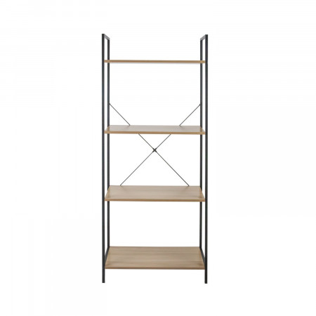 Estantería Metálica con 4 Baldas de Madera Orer 148x60x32,5cm 7house Estanterías 2