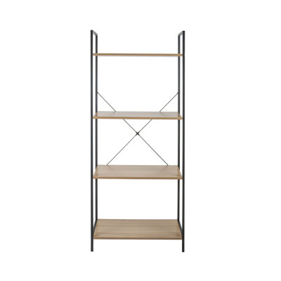 Estantería Metálica con 4 Baldas de Madera Orer 148x60x32,5cm 7house Estanterías 2
