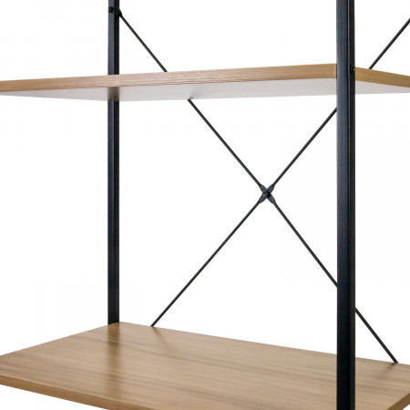 Estantería Metálica con 4 Baldas de Madera Orer 148x60x32,5cm 7house Estanterías 3 Estantería Metálica con 4 Baldas de Madera Orer 148x60x32,5cm 7house Estanterías 3