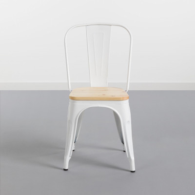 Silla Industrial Strong con Asiento de Madera 45x54x85cm Thinia Home Sillas de Comedor 2