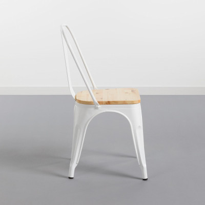 Silla Industrial Strong con Asiento de Madera 45x54x85cm Thinia Home Sillas de Comedor 3