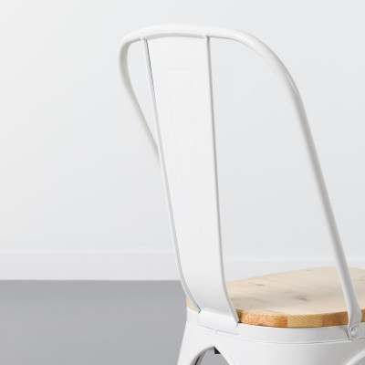 Silla Industrial Strong con Asiento de Madera 45x54x85cm Thinia Home Sillas de Comedor 4