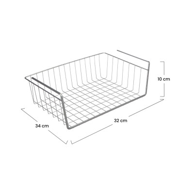 Cesto para pendurar no roupeiro 32x34x10cm 7house Acessórios de cozinha 10