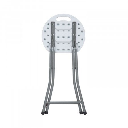 Taburete Plegable de Resina y Acero 31x45cm Blanco 7house Taburetes 2