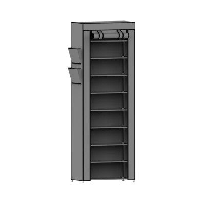Organizador de Zapatos con 9 Baldas Blanco/Gris 58x28x158cm 7house Dormitorio 2