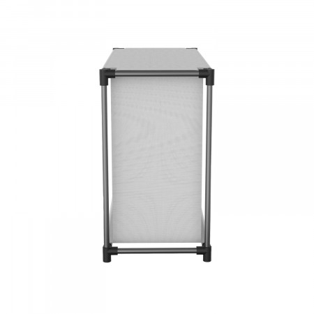 Sapateira com 4 prateleiras e 16 compartimentos Preto/Cinza 87,3x36,5x64,4cm 7house Quarto 4