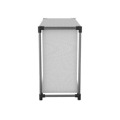 Sapateira com 4 prateleiras e 16 compartimentos Preto/Cinza 87,3x36,5x64,4cm 7house Quarto 4