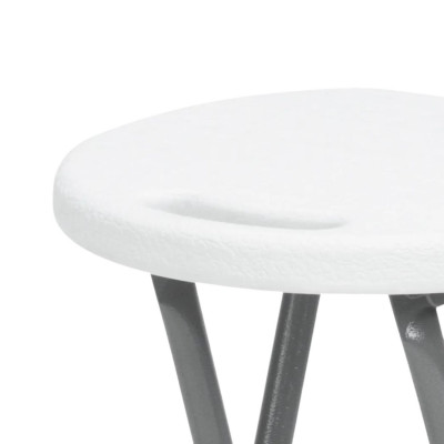 Taburete Plegable Alto Blanco 30x76cm 7house Taburetes 3
