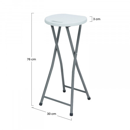 Pack 2 Taburetes Plegables Alto Blanco 30x76cm 7house Taburetes 6 Pack 2 Taburetes Plegables Alto Blanco 30x76cm 7house Taburetes 6