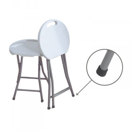 Pack 6 Taburetes Plegables de Resina y Acero 31x45cm Blancos 7house Taburetes 5 Pack 6 Taburetes Plegables de Resina y Acero 31x45cm Blancos 7house Taburetes 5