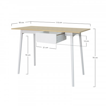 Escritorio Simplify 110x50x75cm Thinia Home Escritorios 4