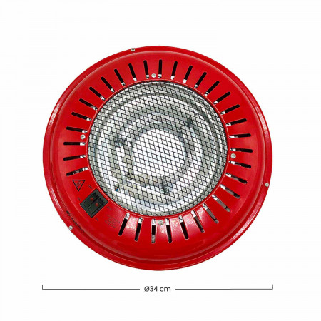 Brasero Eléctrico 3 Modos de Potencia 300W/500W/800W Rojo Ø34x9.5cm O91 Estufas de Resistencia 5 Brasero Eléctrico 3 Modos de Potencia 300W/500W/800W Rojo Ø34x9.5cm O91 Estufas de Resistencia 5
