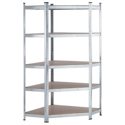 Estantería Esquinera Modular 5 Baldas Ajustables 180x80x40x56cm 875Kg Thinia Home Estanterías 1