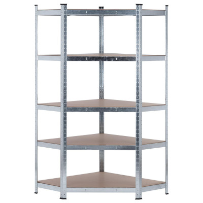 Estantería Esquinera Modular 5 Baldas Ajustables 180x80x40x56cm 875Kg Thinia Home Estanterías 2