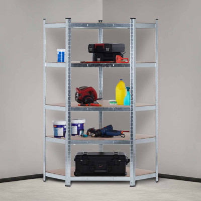 Estantes de canto modulares 5 prateleiras ajustáveis 180x80x40x56cm 875Kg Thinia Home Estantes 7