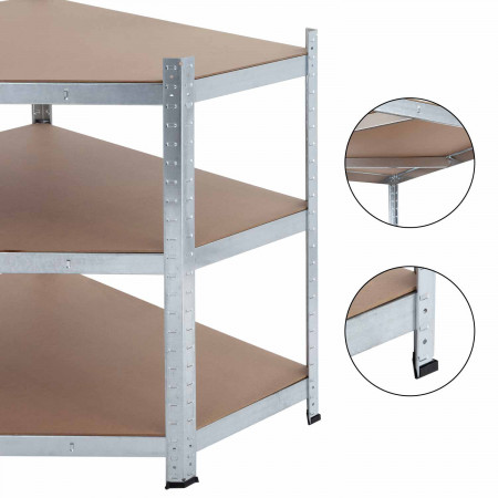 Pack 2 Estanterías Modulares y 1 Estantería Esquinera 5 Baldas Ajustables Thinia Home Estanterías 4 Pack 2 Estanterías Modulares y 1 Estantería Esquinera 5 Baldas Ajustables Thinia Home Estanterías 4
