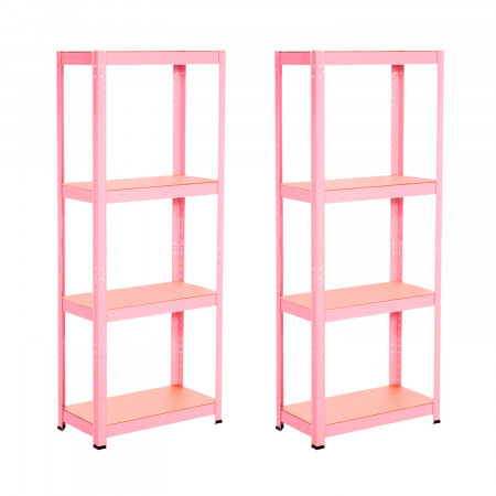 Pack 2 Estantes metálicas com 4 prateleiras reguláveis 148x60x30cm 240Kg Thinia Home Estantes 1