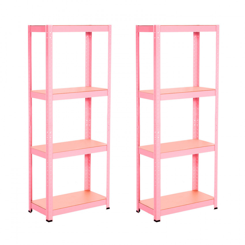 Pack 2 Estanterías Metálicas con 4 Baldas Ajustables 148x60x30cm 240Kg Thinia Home Estanterías 1 Pack 2 Estanterías Metálicas con 4 Baldas Ajustables 148x60x30cm 240Kg Thinia Home Estanterías 1