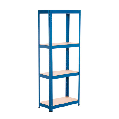 Estantería Metálica Azul con 4 Baldas Ajustables 148x60x30cm 240Kg 7house Estanterías 1
