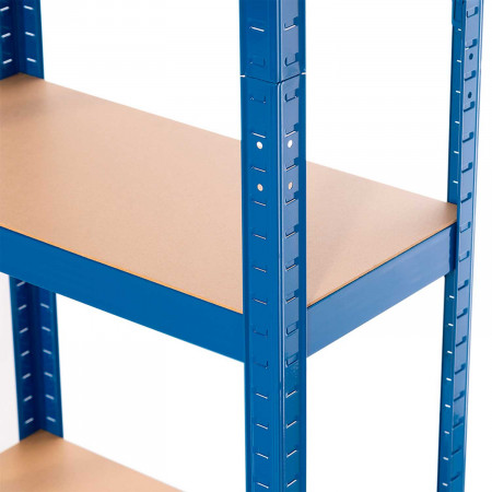 Estantería Metálica Azul con 4 Baldas Ajustables 148x60x30cm 240Kg 7house Estanterías 2