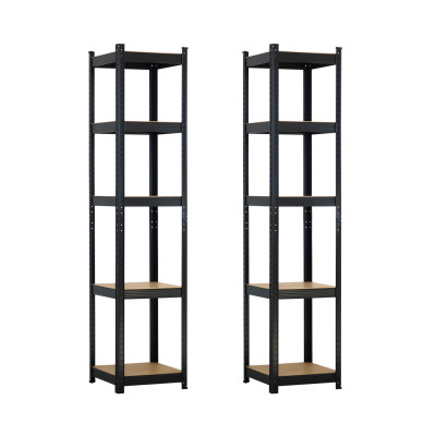 Pack 2 Estanterías Modulares con 5 Baldas Ajustables 180x40x40cm 175Kg Thinia Home Estanterías 8