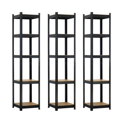 Pack 3 Estanterías Modulares con 5 Baldas Ajustables 180x40x40cm 175Kg Thinia Home Estanterías 8