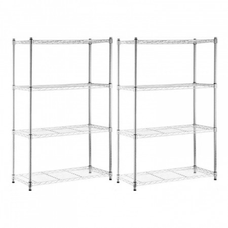 Pack 2 Estanterías Metálicas con 4 Baldas Ajustables 137x91.4x35.5cm 320Kg Thinia Home Estanterías 1