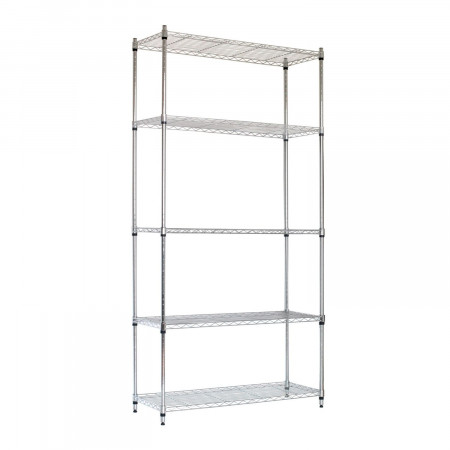 Estante metálica com 5 prateleiras ajustáveis 182.8x91.4x35.5cm 400Kg Thinia Home Prateleiras 1