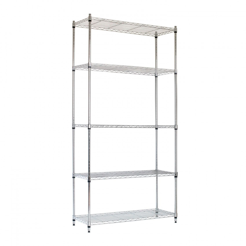 Estantería Metálica con 5 Baldas Ajustables 182.8x91.4x35.5cm 400Kg Thinia Home Estanterías 1 Estantería Metálica con 5 Baldas Ajustables 182.8x91.4x35.5cm 400Kg Thinia Home Estanterías 1