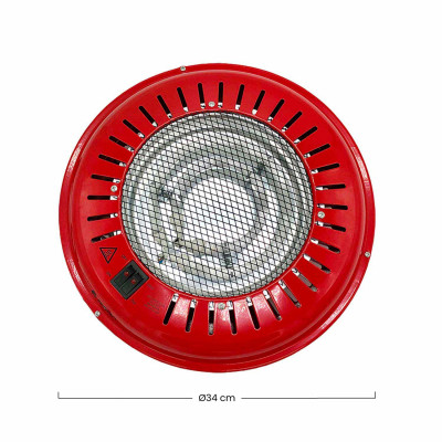 Brasero Eléctrico 3 Modos de Potencia 300W/500W/800W Rojo Ø34x9.5cm Thinia Home Estufas de Resistencia 5