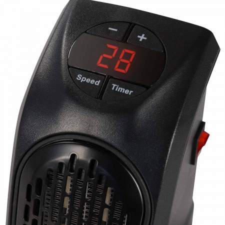 Mini Calefactor de Enchufe a Pared 400W Negro Thinia Home Calefactores Eléctricos 5 Mini Calefactor de Enchufe a Pared 400W Negro Thinia Home Calefactores Eléctricos 5