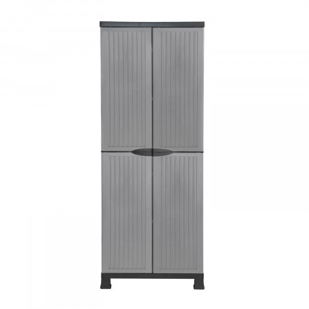 Armario de Resina Exterior con 3 Baldas 171x68x39cm Thinia Home Armarios para Exterior 2
