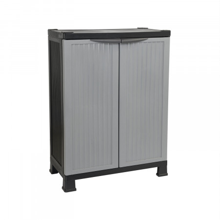 Armario de Resina Exterior Bajo con 1 Balda 92x68x39cm Thinia Home Armarios para Exterior 1