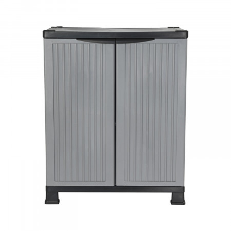 Armario de Resina Exterior Bajo con 1 Balda 92x68x39cm Thinia Home Armarios para Exterior 2