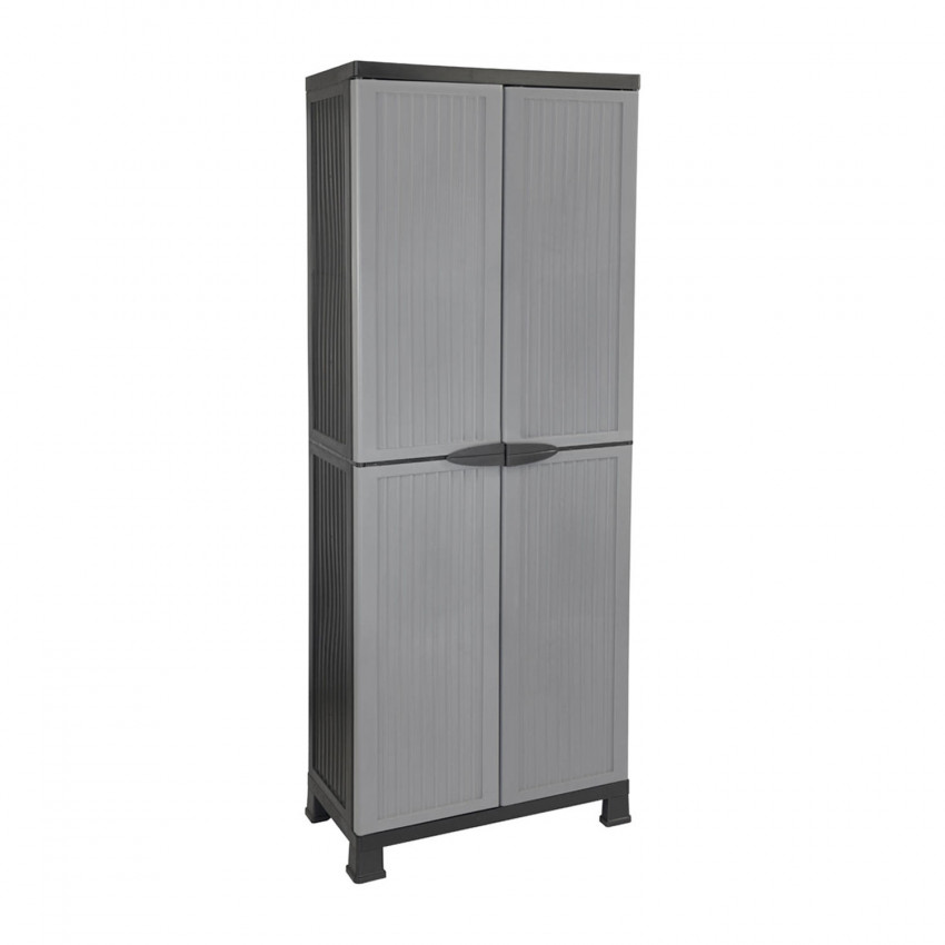 Armario de Resina Exterior con Escobero y 4 Baldas 171x68x39cm Thinia Home Armarios para Exterior 1 Armario de Resina Exterior con Escobero y 4 Baldas 171x68x39cm Thinia Home Armarios para Exterior 1