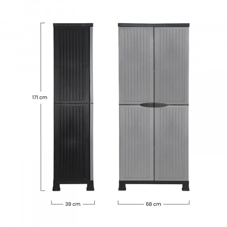Armario de Resina Exterior con Escobero y 4 Baldas 171x68x39cm Thinia Home Armarios para Exterior 6 Armario de Resina Exterior con Escobero y 4 Baldas 171x68x39cm Thinia Home Armarios para Exterior 6