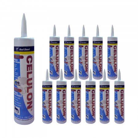 Pack 12 Selladores de Juntas Cedro-Madera 300ml Red Devil Herramientas 1
