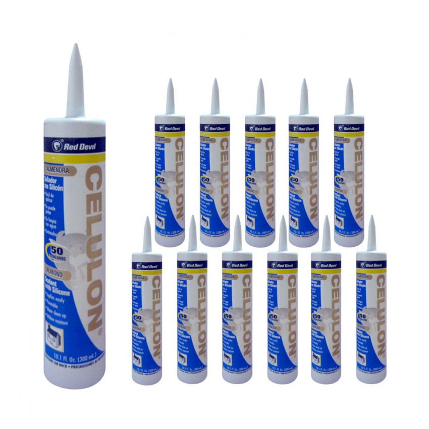 Pack 12 Selladores de Juntas Almendra 300ml Red Devil Herramientas 1 Pack 12 Selladores de Juntas Almendra 300ml Red Devil Herramientas 1
