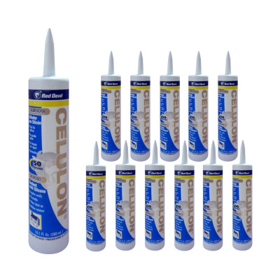 Pack 12 Selladores de Juntas Almendra 300ml Red Devil Herramientas 1