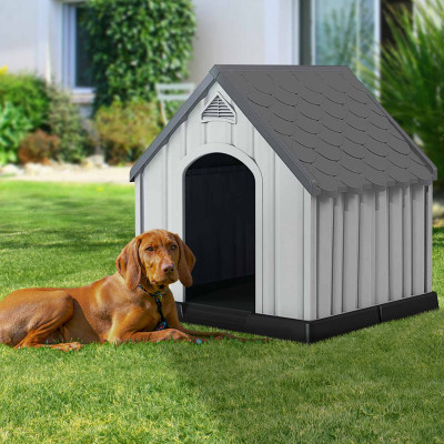 Caseta de Resina para Perros 92x87x91cm Thinia Home Casetas para Perro 5