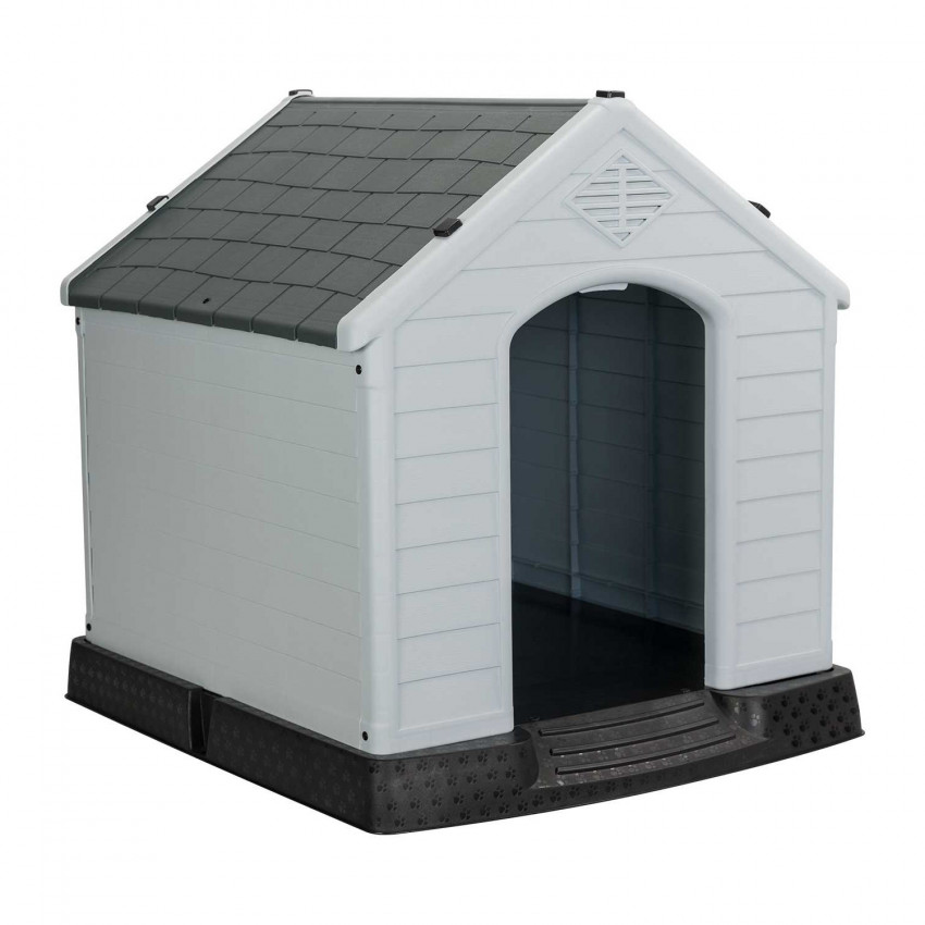 Caseta de Resina para Perros 98,5x105x96,5cm Thinia Home Casetas para Perro 1 Caseta de Resina para Perros 98,5x105x96,5cm Thinia Home Casetas para Perro 1
