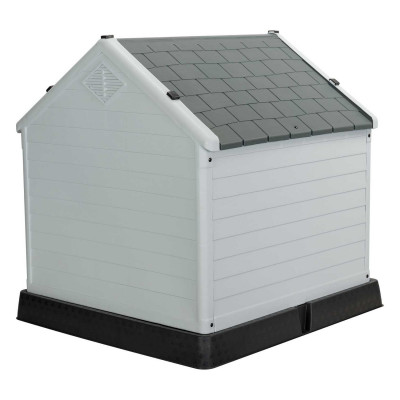 Caseta de Resina para Perros 98,5x105x96,5cm Thinia Home Casetas para Perro 3