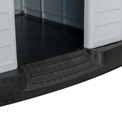 Caseta de Resina para Perros 98,5x105x96,5cm Thinia Home Casetas para Perro 5