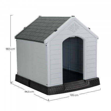 Caseta de Resina para Perros 98,5x105x96,5cm Thinia Home Casetas para Perro 6 Caseta de Resina para Perros 98,5x105x96,5cm Thinia Home Casetas para Perro 6